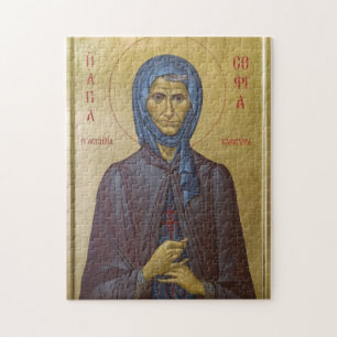 St. Sophia the Ascetic of Kleisoura Orthodox Icon  Jigsaw Puzzle