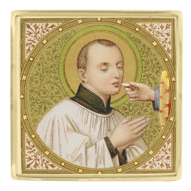 St. Stanislaus Kostka (SNV 25) Gold Finish Lapel Pin (Front)