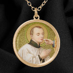 St. Stanislaus Kostka (SNV 25) Gold Plated Necklace<br><div class="desc">If bullied youngsters need a heavenly advocate, they need look no further than St. Stanislaus Kostka. Not to be confused with his namesake St. Stanislaus Szczepanowsky of Krakow (1030-1079), St. Stanislaus Kostka (1550-1568) was a young Polish nobleman who was bullied at his Jesuit boarding school in Vienna by his own...</div>