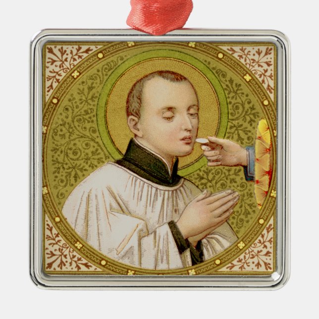 St. Stanislaus Kostka (SNV 25) Premium Square Metal Ornament (Front)