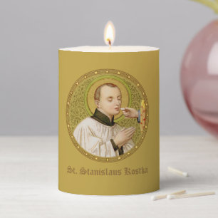 St. Stanislaus Kostka (SNV 25) (RoundImage) 3"x4" Pillar Candle