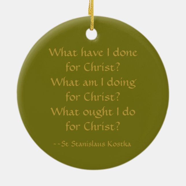 St. Stanislaus (SNV 25) Circle Ceramic Ornament (Back)