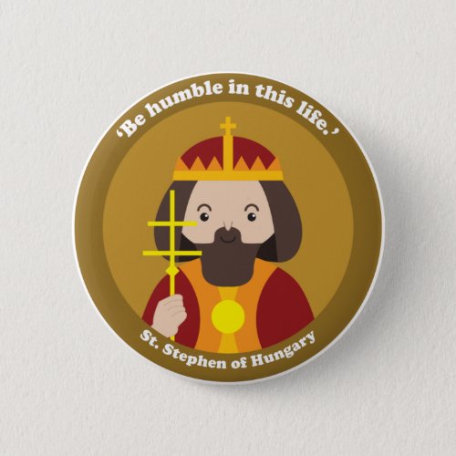 St Stephen of Hungary Button