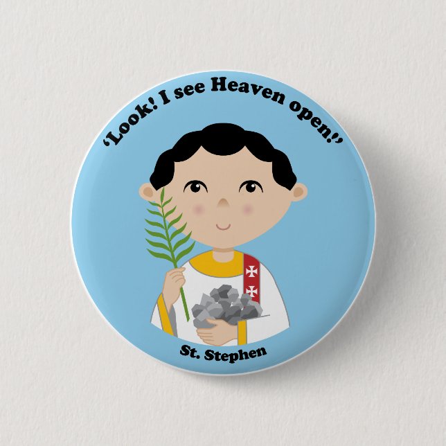 St. Stephen Pinback Button (Front)