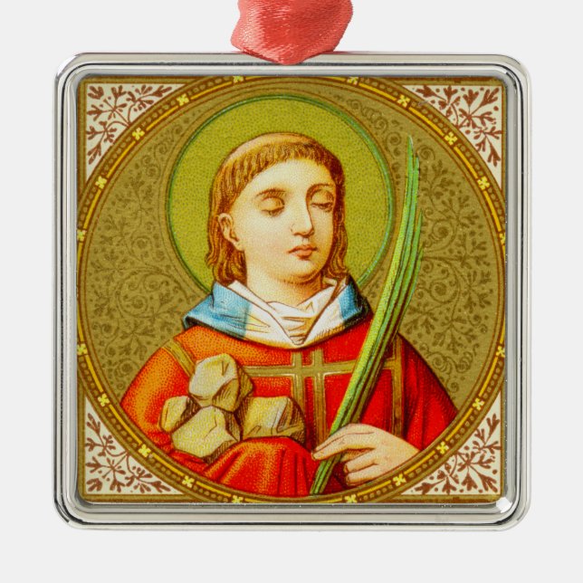 St. Stephen (SNV 26) Premium Square Metal Ornament (Front)