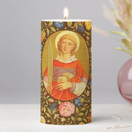 St Stephen the ProtoMartyr PM 08 3x6 Pillar Candle