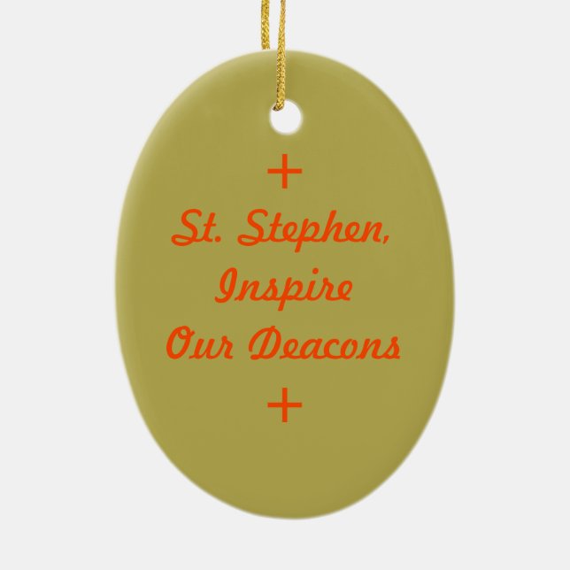 St. Stephen the ProtoMartyr (PM 08) Ceramic Ornament (Back)