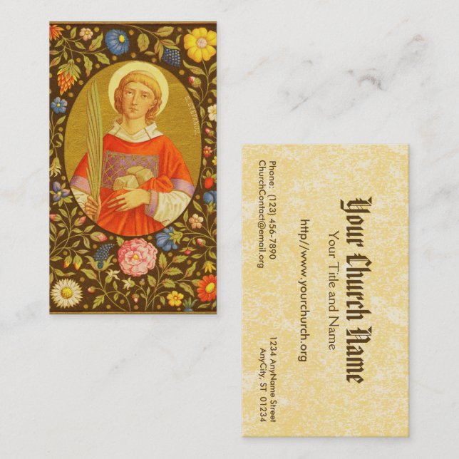 St. Stephen the ProtoMartyr (PM 08) FB Standard Business Card (Front/Back)