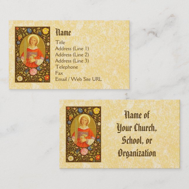 St. Stephen the ProtoMartyr (PM 08) Standard Business Card (Front/Back)