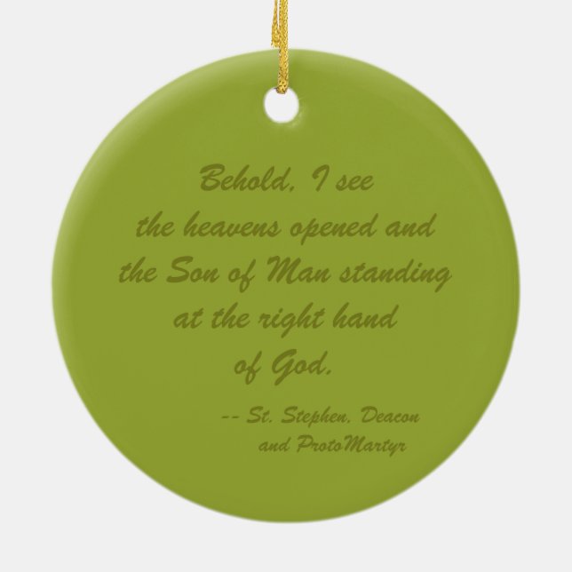 St. Stephen the ProtoMartyr (SNV 26) Ceramic Ornament (Back)