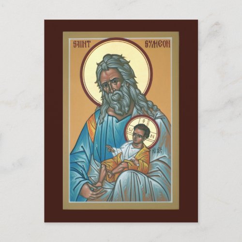 St Symeon the God Receiver Prayer Card
