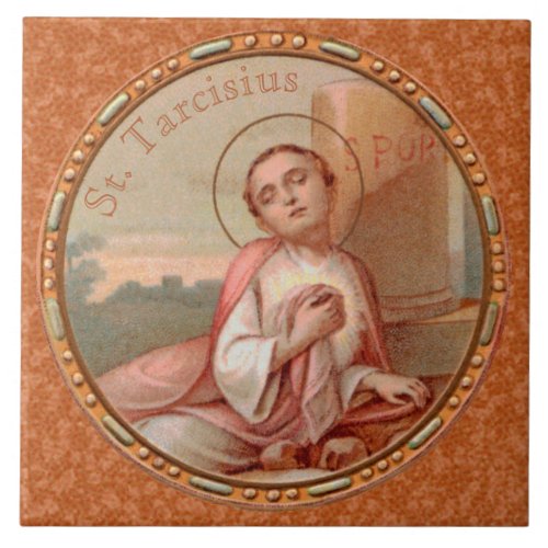 St Tarcisius of Rome Roundel BF 004 Ceramic Tile