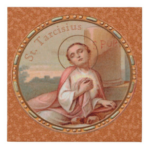 St. Tarcisius of Rome Roundel (BF 004) Faux Canvas Print