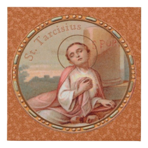 St Tarcisius of Rome Roundel BF 004 Faux Canvas Print