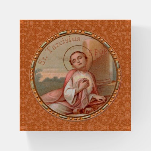 St Tarcisius of Rome Roundel BF 004 Paperweight