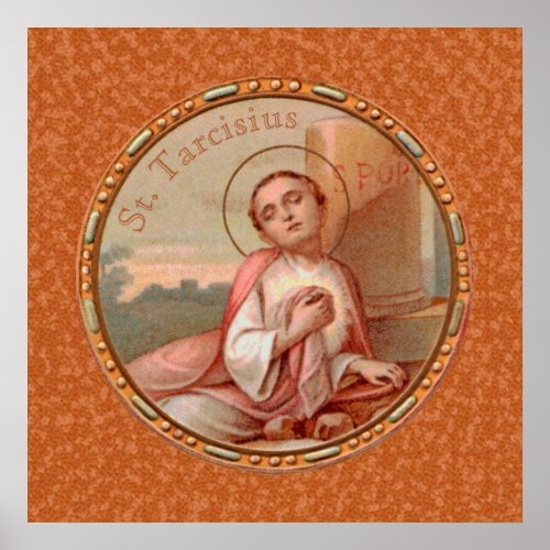 St Tarcisius of Rome Roundel BF 004 Poster