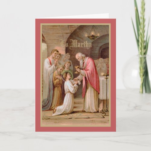 St Tarcisius Receiving the Eucharist BL 02 Card