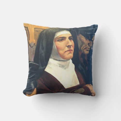 St Teresa Benedicta of the Cross  St John of God Throw Pillow