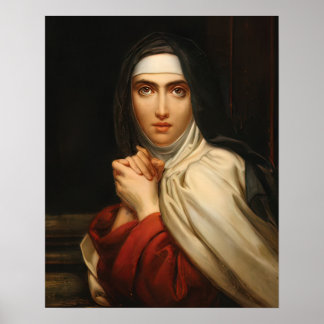 St Teresa de Avila Catholic Saint Therese Gerard   Poster
