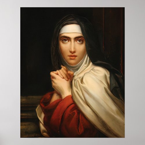 St Teresa de Avila Catholic Saint Therese Gerard   Poster