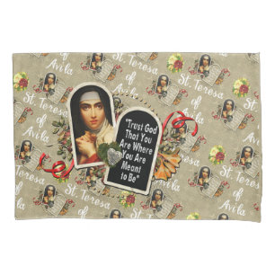 St Teresa de Avila Catholic Saint Therese Pillow Case