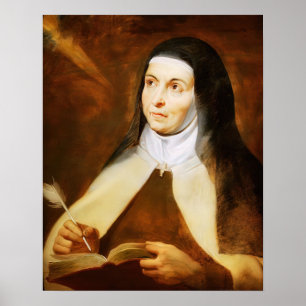 St Teresa de Avila Jesus Catholic Saint Rubens  Poster