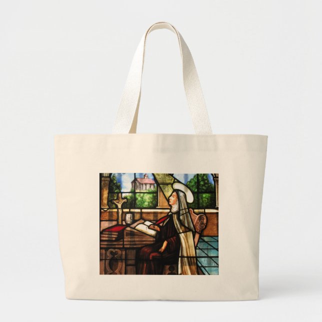 St. Teresa of Avila (3) Large Tote Bag (Front)