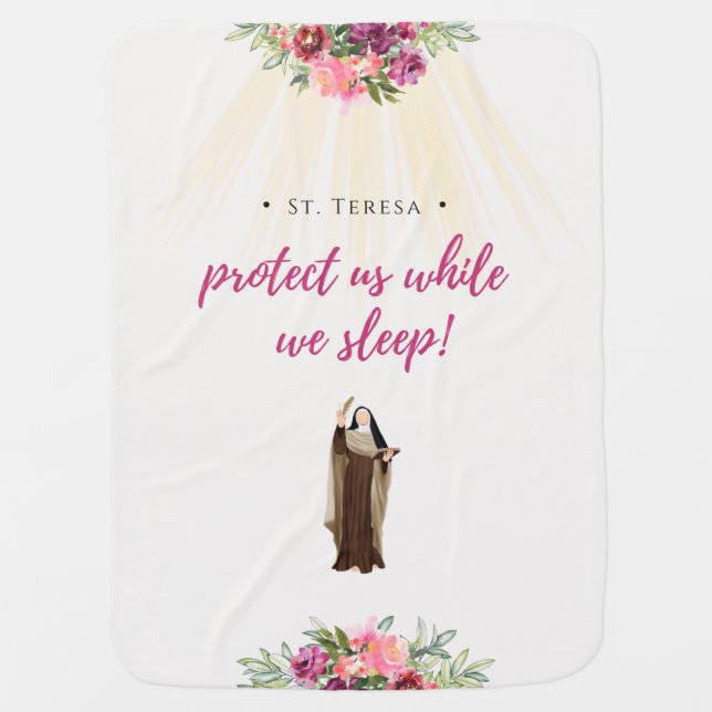 St. Teresa of Avila Baby Blanket (Front)