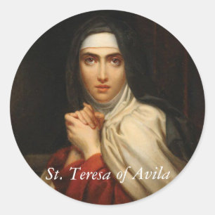 St. Teresa of Avila Carmelite Nun Classic Round Sticker