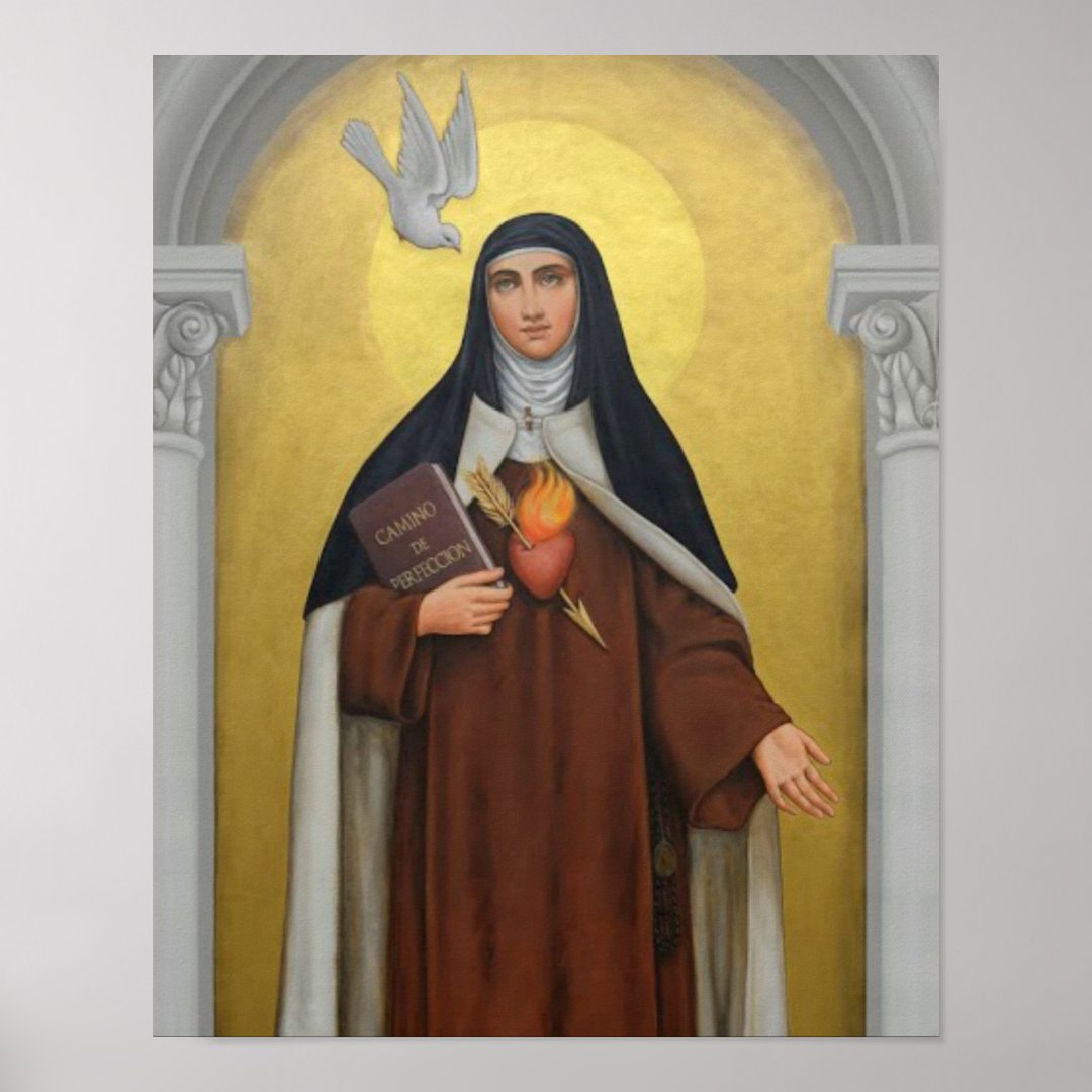 St. Teresa of Avila Carmelite Nun Religious Poster | Zazzle