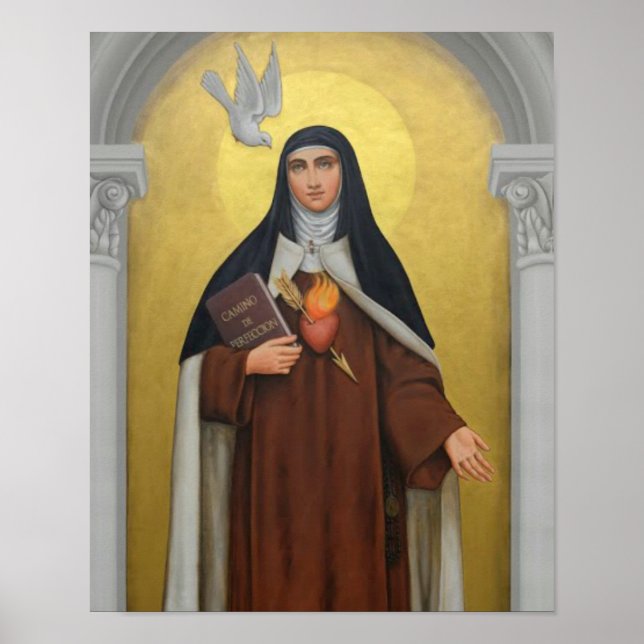 St. Teresa of Avila Carmelite Nun Religious Poster (Front)