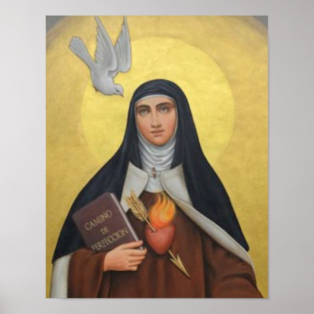 St. Teresa of Avila Carmelite Saint Poster (Front)