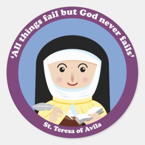 St Teresa of Avila Classic Round Sticker