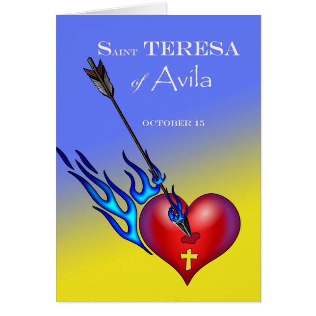 St. Teresa of Avila Feast Day, Heart and Arrow (Front)