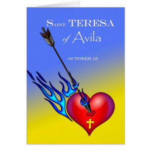 St. Teresa of Avila Feast Day, Heart and Arrow Cards