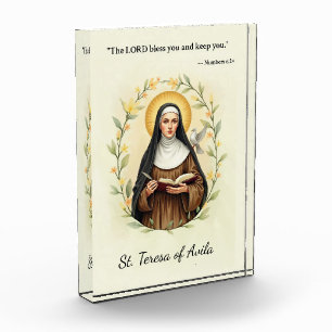 St Teresa of Avila God's Peace Blessings Scripture Acrylic Award