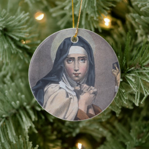 St. Teresa of Avila (M 008) Circular Ceramic Ornament