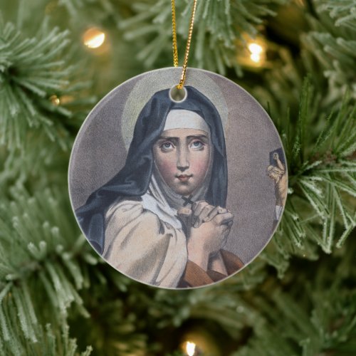 St Teresa of Avila M 008 Circular Ceramic Ornament