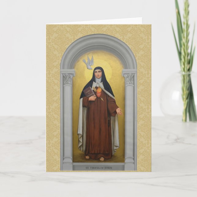 St. Teresa of Avila (of Jesus) Carmelite Card (Front)
