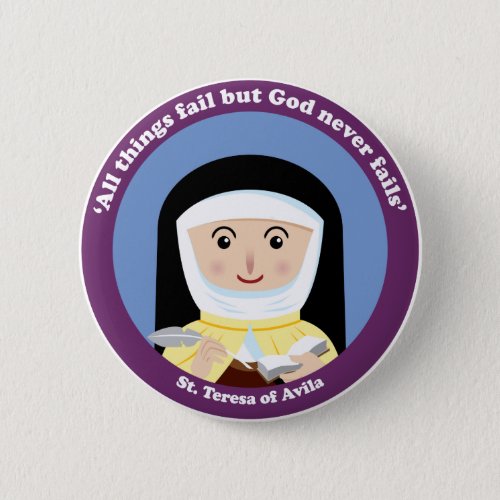 St Teresa of Avila Pinback Button
