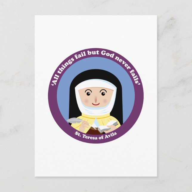 St. Teresa of Avila Postcard (Front)
