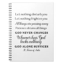 St. Teresa of Avila Quote Spiral Notebook