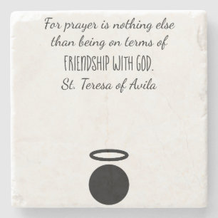 St. Teresa of Avila Quote Stone Coaster