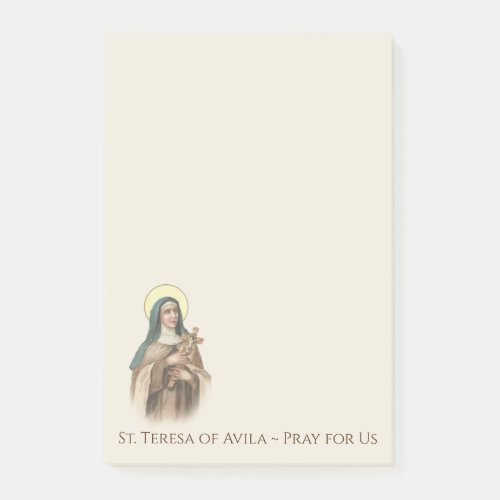 St Teresa of Avila Religious Carmelite Nun Post_it Notes