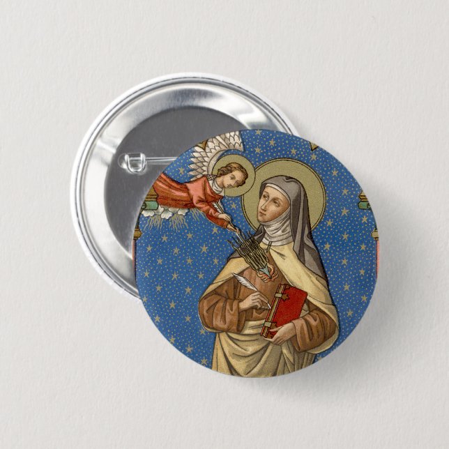 St. Teresa of Avila (SAU 28) Pinback Button (Front & Back)