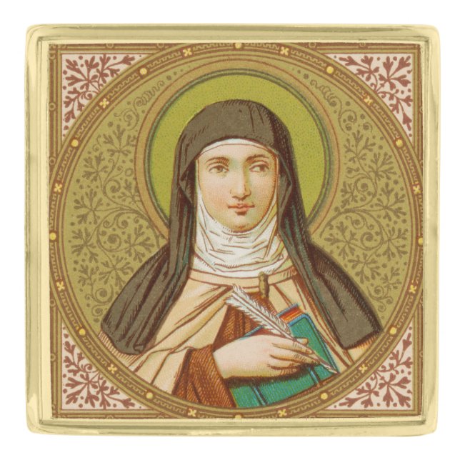 St. Teresa of Avila (SNV 27) Gold Finish Lapel Pin (Front)