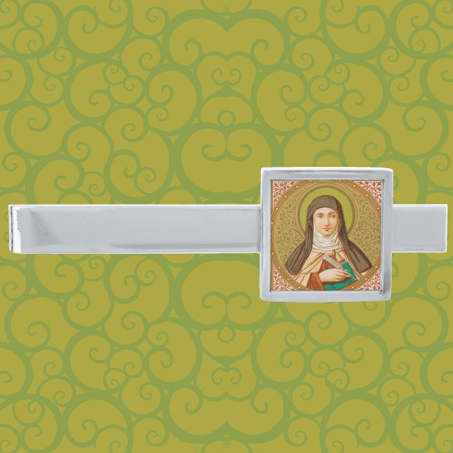 St. Teresa of Avila (SNV 27) Silver Finish Tie Clip (Creator Uploaded)