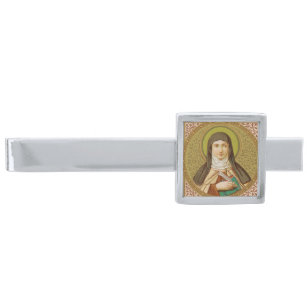 St. Teresa of Avila (SNV 27) Silver Finish Tie Clip