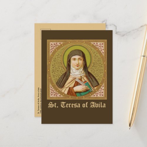 St Teresa of Avila SNV 27 SquareImage Horiz Postcard