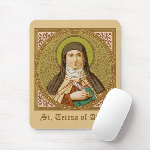 St Teresa of Avila SNV 27 SquareImage Vert Mouse Pad